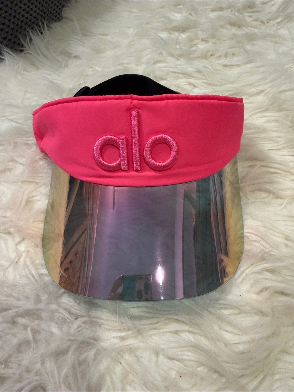 ALO Yoga Hot Pink Visor with Mirrored Shield